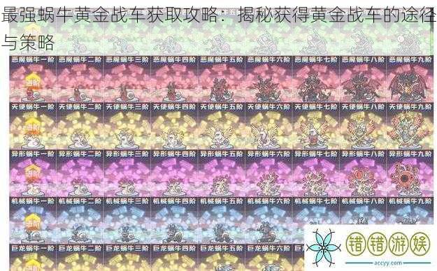最强蜗牛黄金战车获取攻略:揭秘获得黄金战车的途径与策略