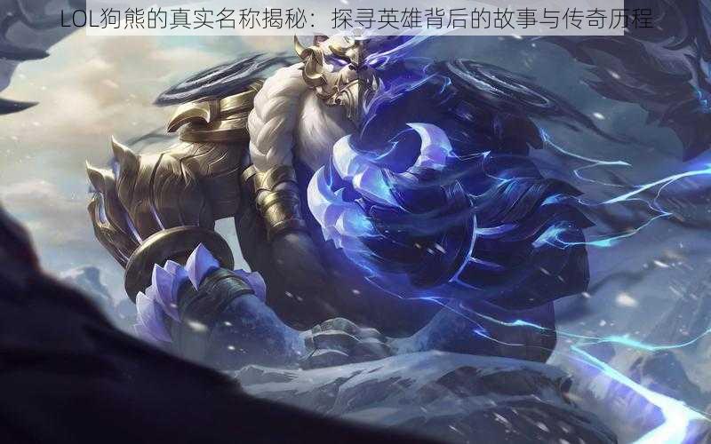LOL狗熊的真实名称揭秘:探寻英雄背后的故事与传奇历程