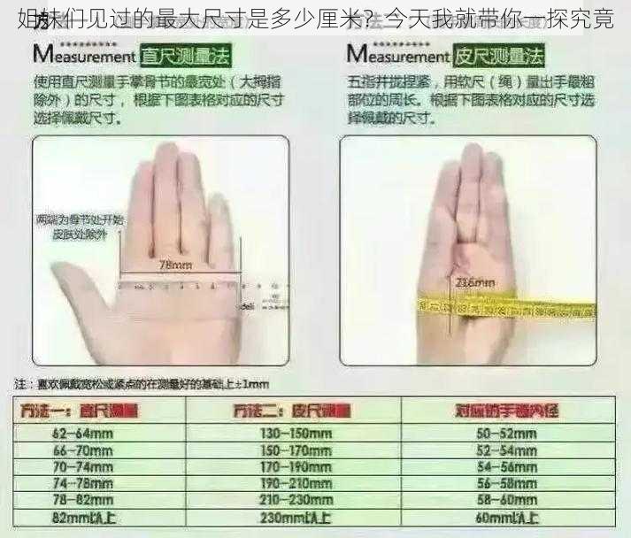 姐妹们见过的最大尺寸是多少厘米?今天我就带你一探究竟