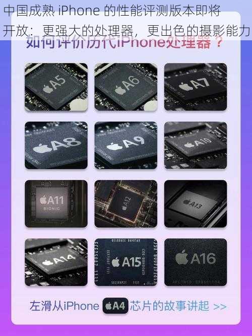 中国成熟 iPhone 的性能评测版本即将开放:更强大的处理器,更出色的摄影能力