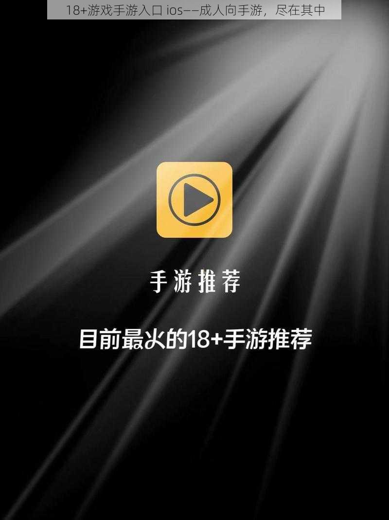 18+游戏手游入口 ios——成人向手游,尽在其中