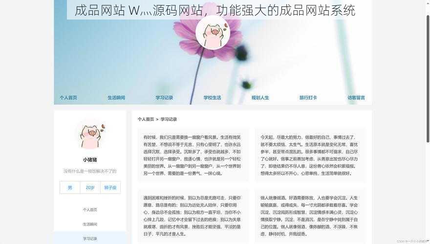 成品网站 W灬源码网站,功能强大的成品网站系统