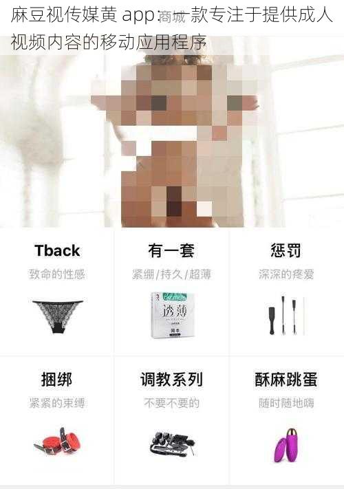 麻豆视传媒黄 app:一款专注于提供成人视频内容的移动应用程序