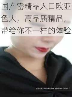 国产密精品入口欧亚色大,高品质精品,带给你不一样的体验