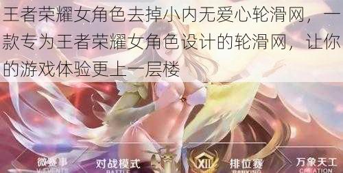 王者荣耀女角色去掉小内无爱心轮滑网,一款专为王者荣耀女角色设计的轮滑网,让你的游戏体验更上一层楼