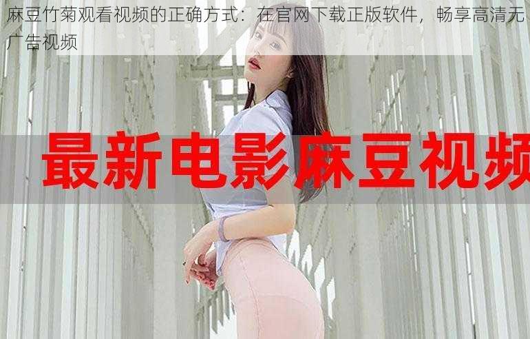 麻豆竹菊观看视频的正确方式:在官网下载正版软件,畅享高清无广告视频