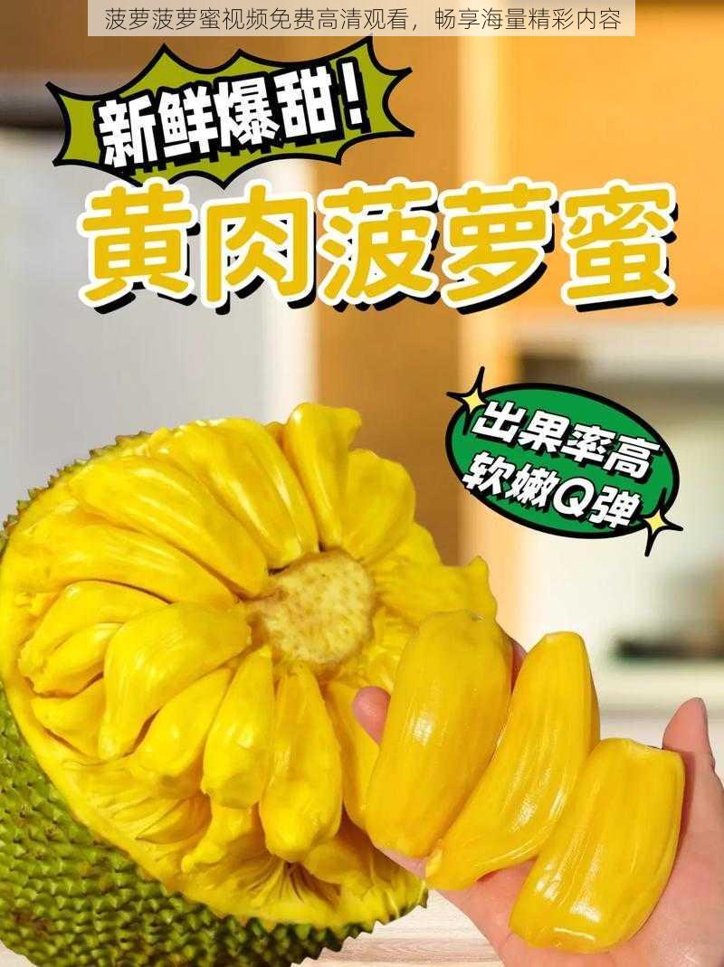 菠萝菠萝蜜视频免费高清观看,畅享海量精彩内容