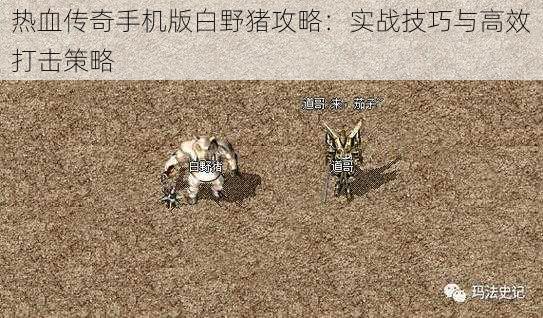 热血传奇手机版白野猪攻略:实战技巧与高效打击策略