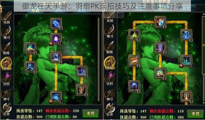 御龙在天手游:羽扇PK连招技巧及注意事项分享