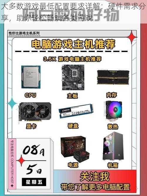 大多数游戏最低配置要求详解:硬件需求分享,助你轻松畅玩各类游戏