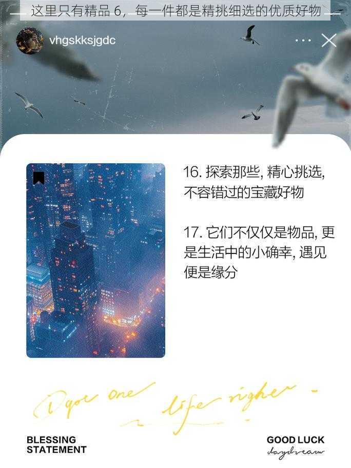 这里只有精品 6,每一件都是精挑细选的优质好物
