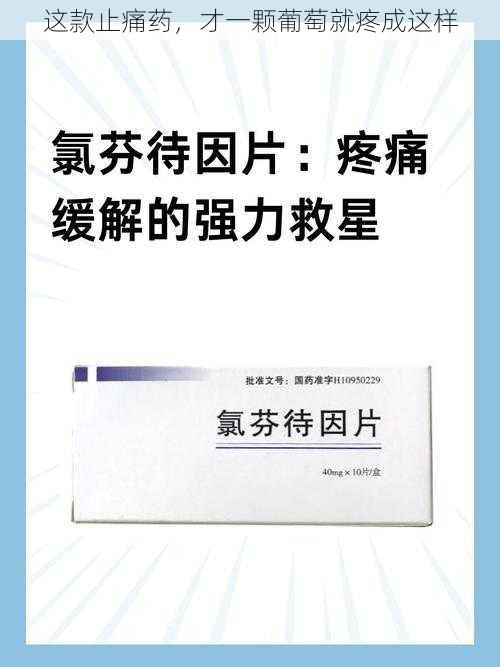 这款止痛药,才一颗葡萄就疼成这样