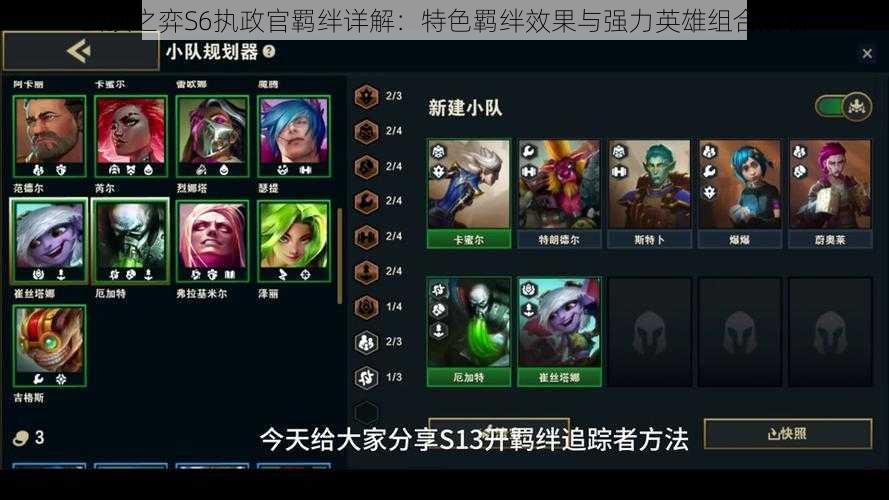 云顶之弈S6执政官羁绊详解:特色羁绊效果与强力英雄组合解析