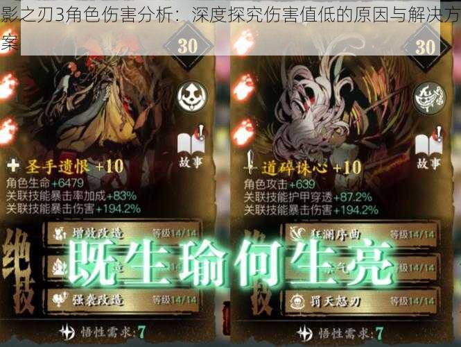 影之刃3角色伤害分析:深度探究伤害值低的原因与解决方案