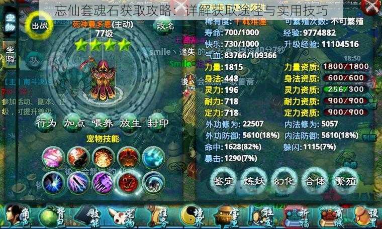 忘仙套魂石获取攻略:详解获取途径与实用技巧