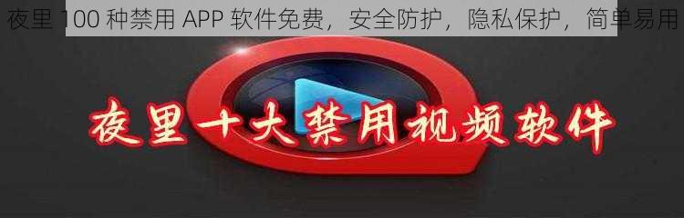 夜里 100 种禁用 APP 软件免费,安全防护,隐私保护,简单易用