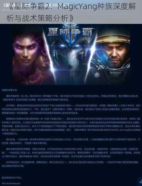 《星际争霸2:MagicYang种族深度解析与战术策略分析》