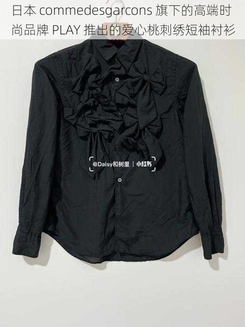 日本 commedesgarcons 旗下的高端时尚品牌 PLAY 推出的爱心桃刺绣短袖衬衫