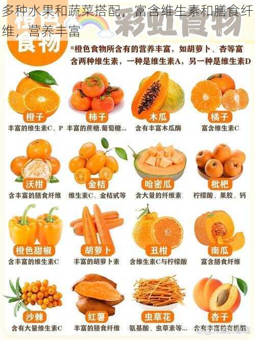 多种水果和蔬菜搭配,富含维生素和膳食纤维,营养丰富