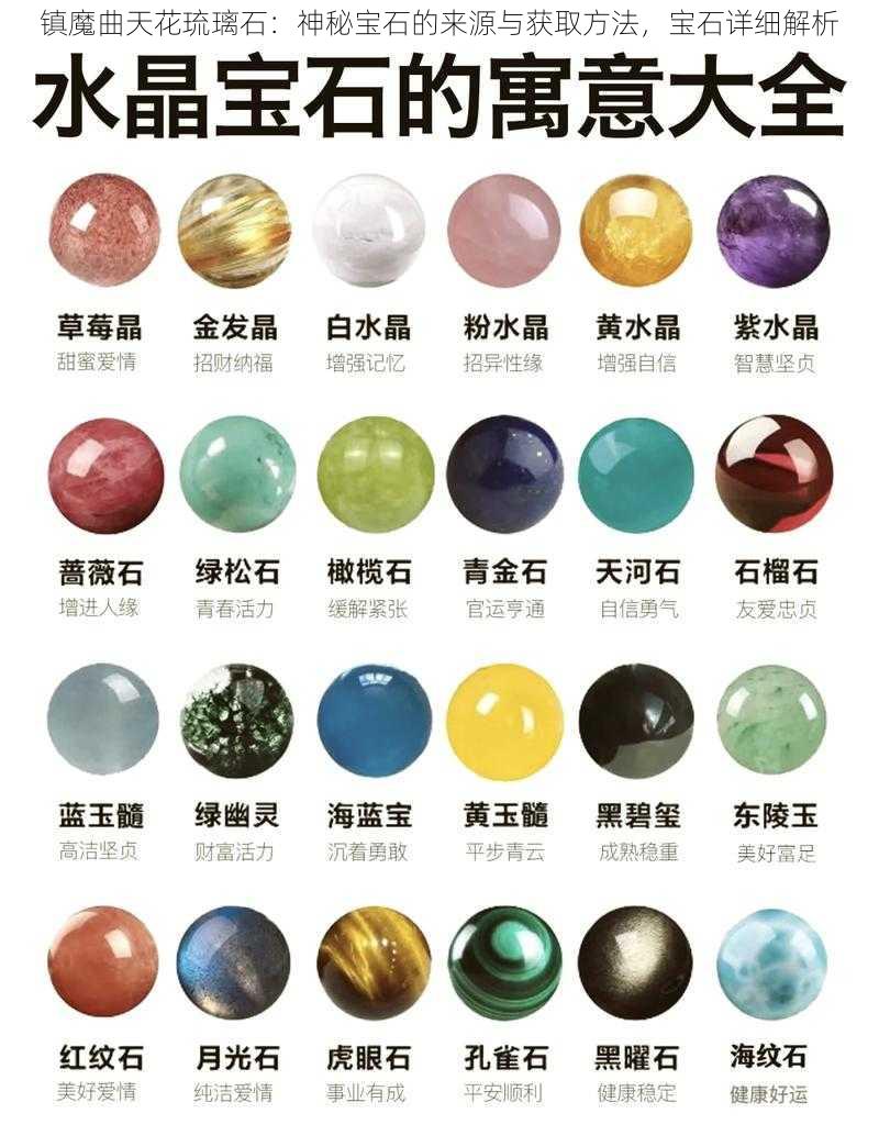 镇魔曲天花琉璃石:神秘宝石的来源与获取方法,宝石详细解析
