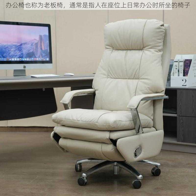 办公椅也称为老板椅,通常是指人在座位上日常办公时所坐的椅子
