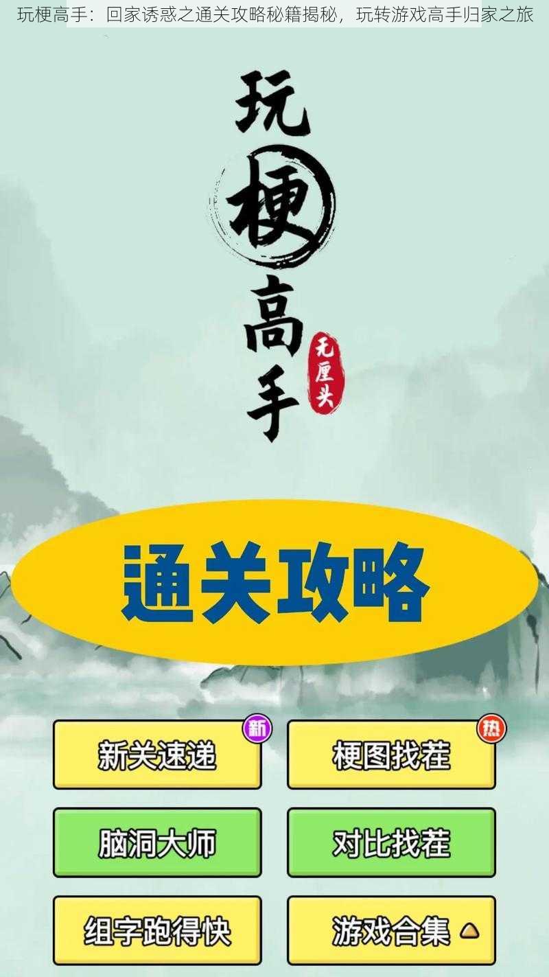 玩梗高手:回家诱惑之通关攻略秘籍揭秘,玩转游戏高手归家之旅