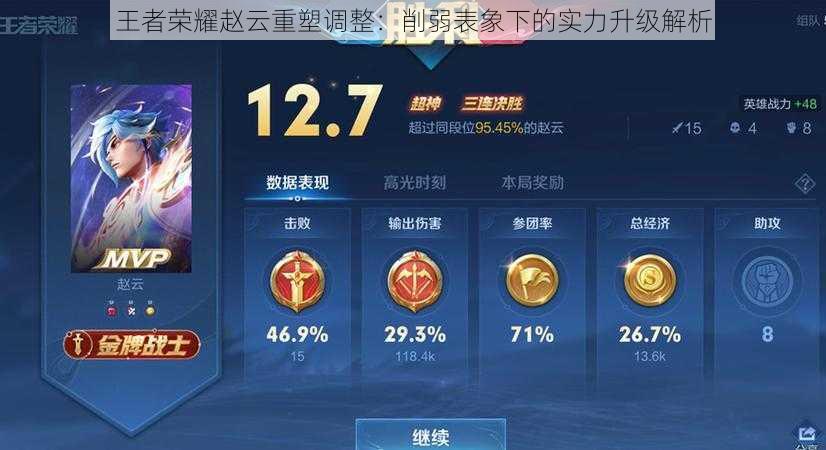 王者荣耀赵云重塑调整:削弱表象下的实力升级解析