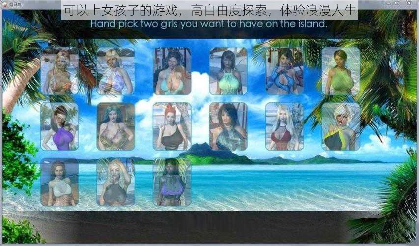 可以上女孩子的游戏,高自由度探索,体验浪漫人生