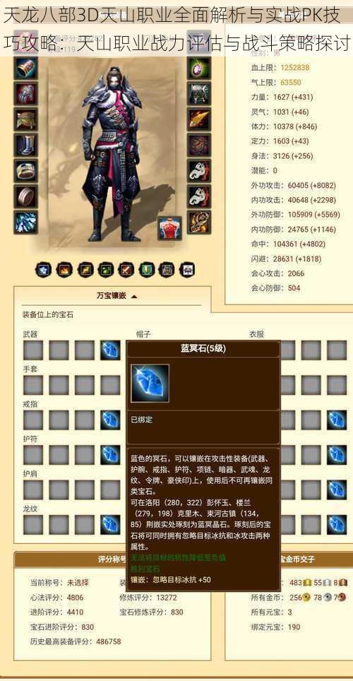 天龙八部3D天山职业全面解析与实战PK技巧攻略:天山职业战力评估与战斗策略探讨