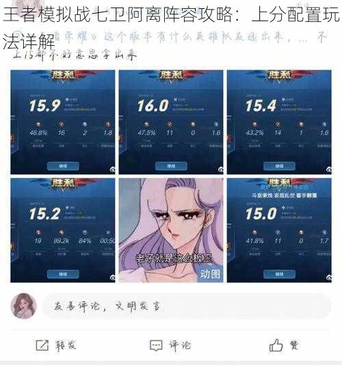 王者模拟战七卫阿离阵容攻略:上分配置玩法详解