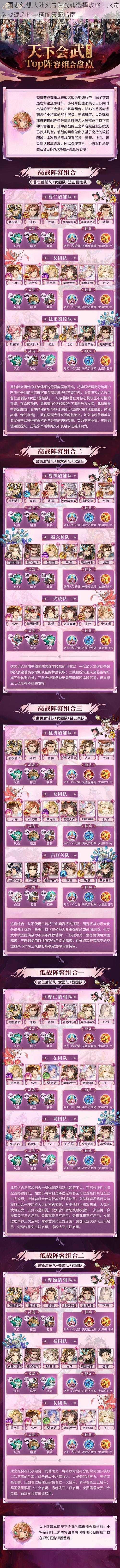 三国志幻想大陆火毒队战魂选择攻略:火毒队战魂选择与搭配策略指南