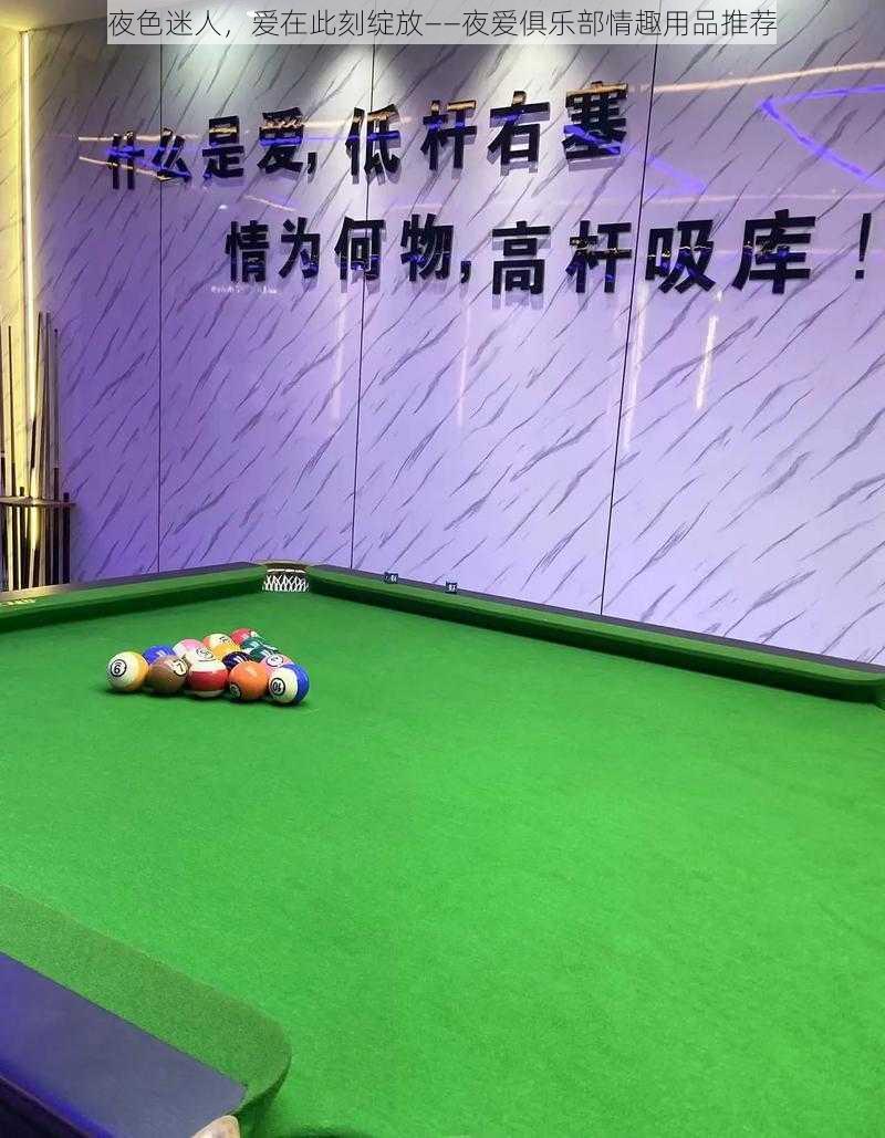 夜色迷人,爱在此刻绽放——夜爱俱乐部情趣用品推荐