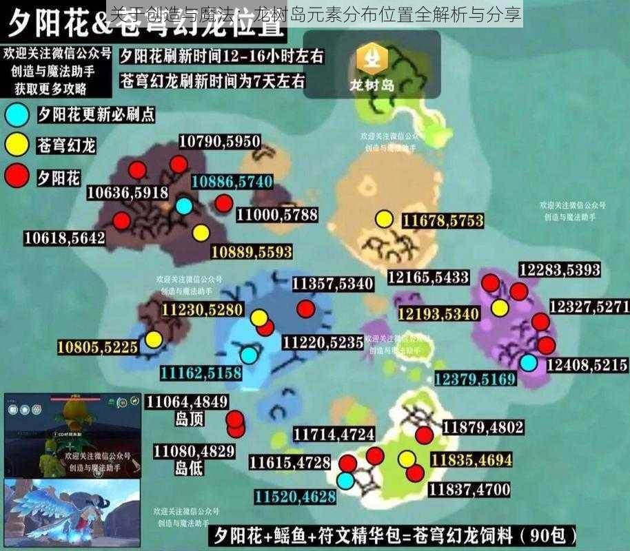 关于创造与魔法:龙树岛元素分布位置全解析与分享