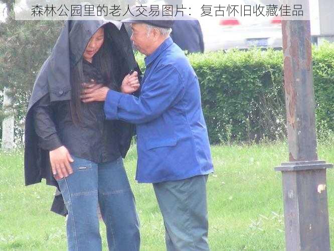 森林公园里的老人交易图片:复古怀旧收藏佳品