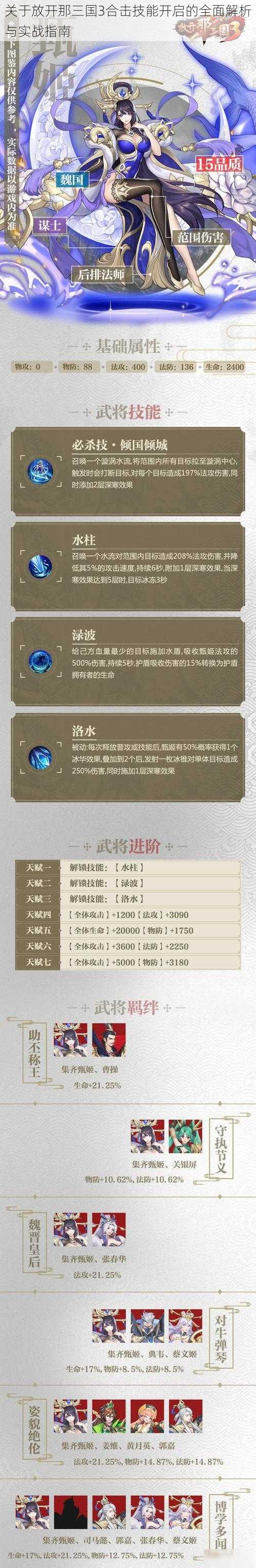 关于放开那三国3合击技能开启的全面解析与实战指南