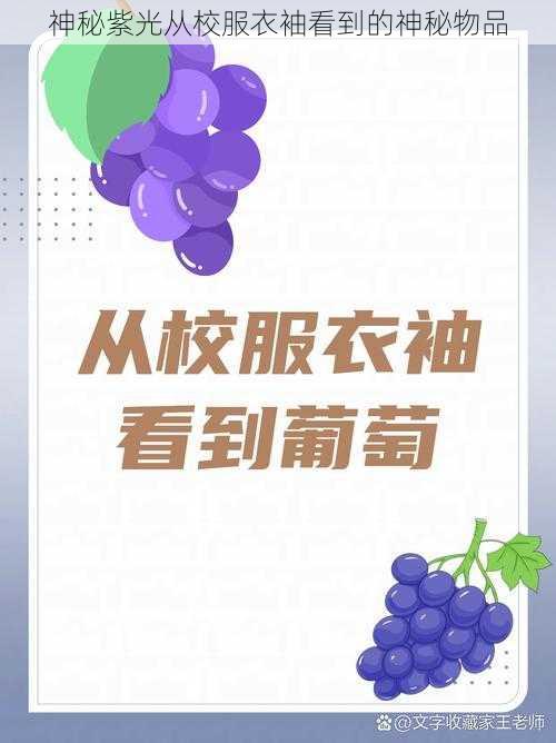 神秘紫光从校服衣袖看到的神秘物品