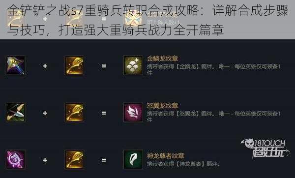 金铲铲之战s7重骑兵转职合成攻略:详解合成步骤与技巧,打造强大重骑兵战力全开篇章