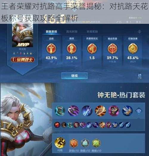王者荣耀对抗路高手荣誉揭秘:对抗路天花板称号获取攻略全解析