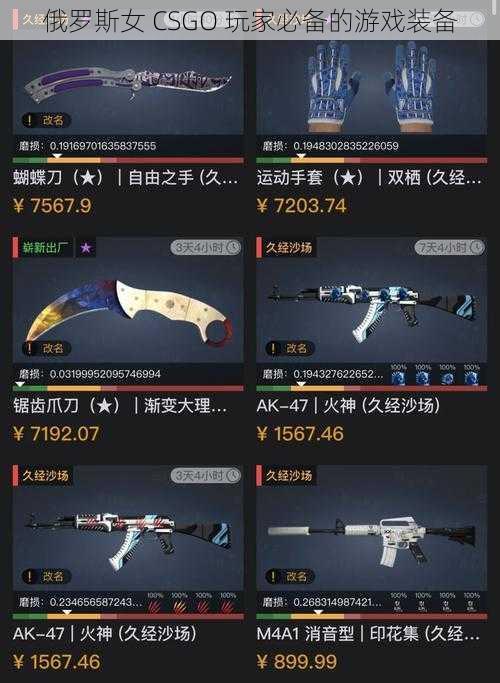 俄罗斯女 CSGO 玩家必备的游戏装备