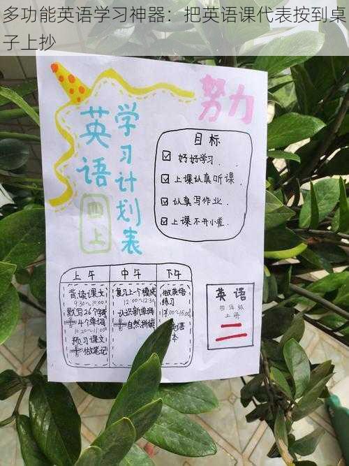 多功能英语学习神器:把英语课代表按到桌子上抄