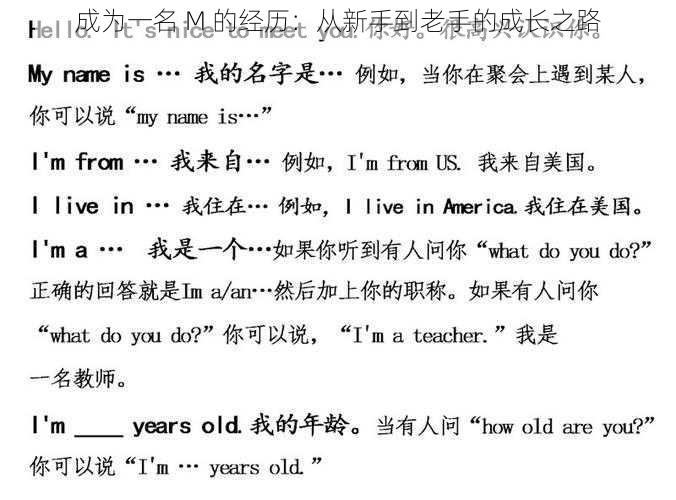 成为一名 M 的经历:从新手到老手的成长之路