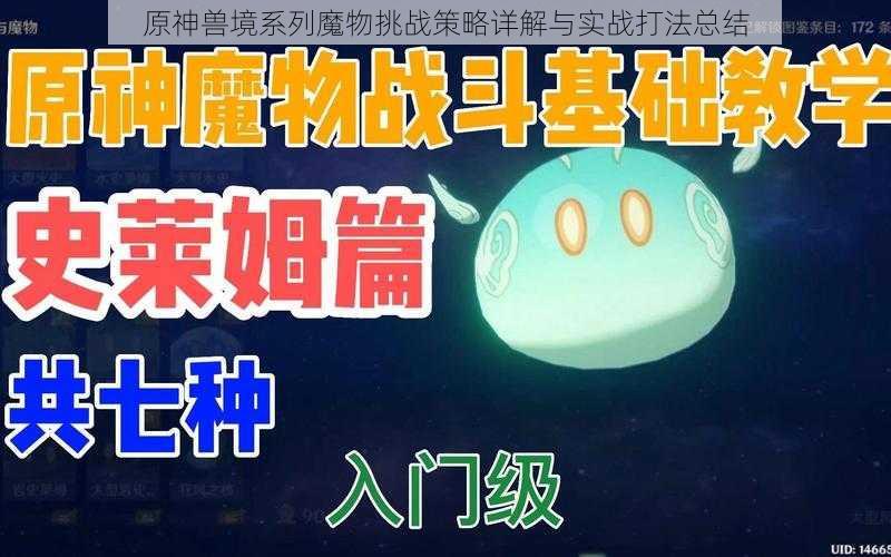 原神兽境系列魔物挑战策略详解与实战打法总结