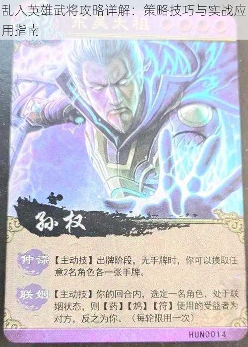 乱入英雄武将攻略详解:策略技巧与实战应用指南