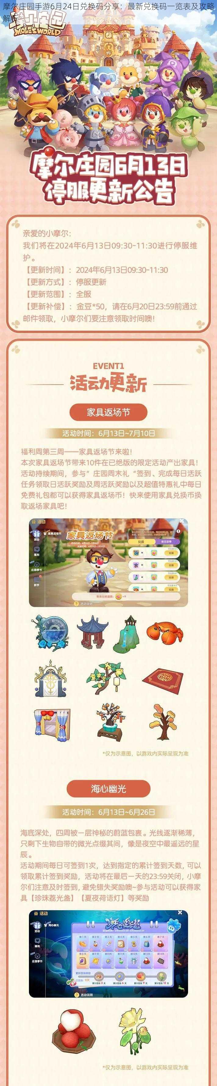 摩尔庄园手游6月24日兑换码分享:最新兑换码一览表及攻略解析