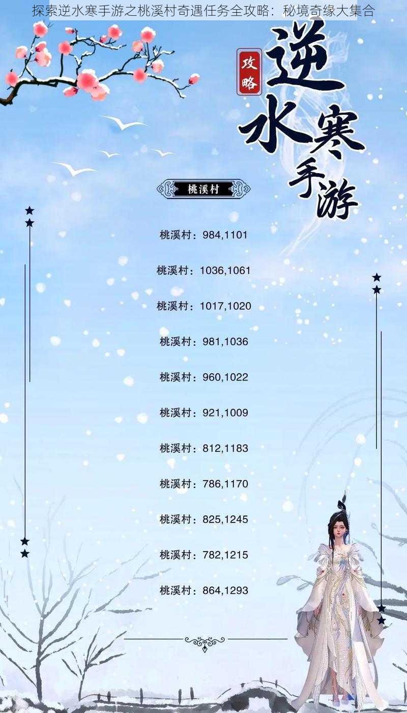 探索逆水寒手游之桃溪村奇遇任务全攻略:秘境奇缘大集合