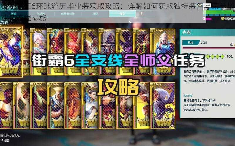 街头霸王6环球游历毕业装获取攻略:详解如何获取独特装备与荣誉毕业装流程揭秘