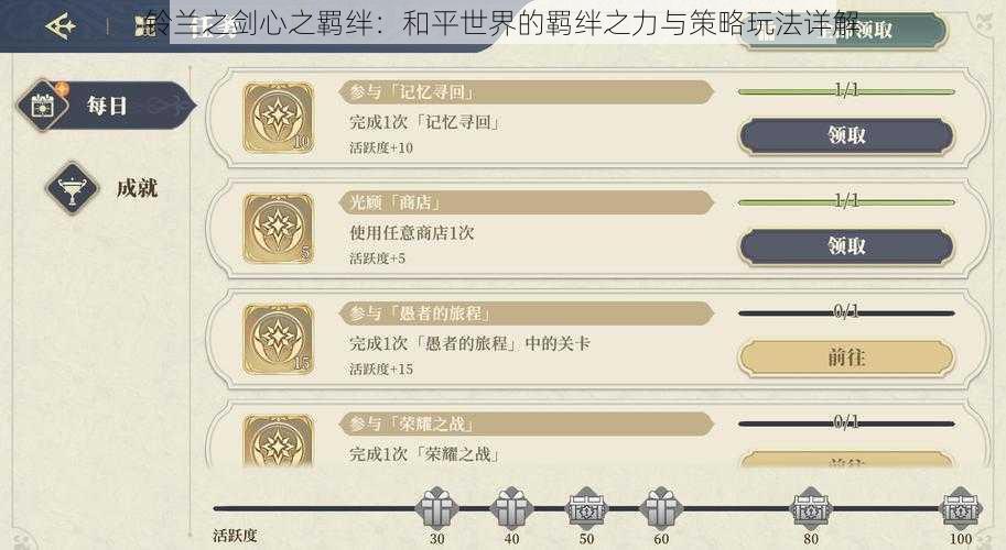 铃兰之剑心之羁绊:和平世界的羁绊之力与策略玩法详解