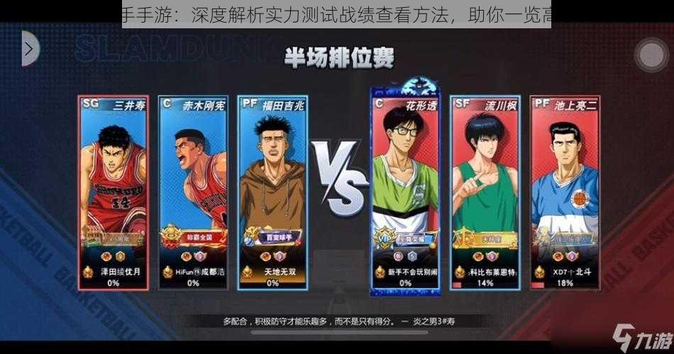 灌篮高手手游:深度解析实力测试战绩查看方法,助你一览高手实力