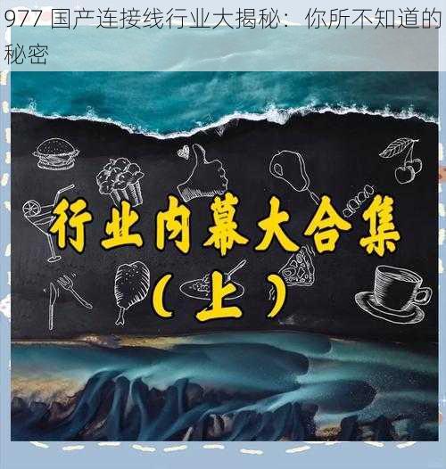 977 国产连接线行业大揭秘:你所不知道的秘密