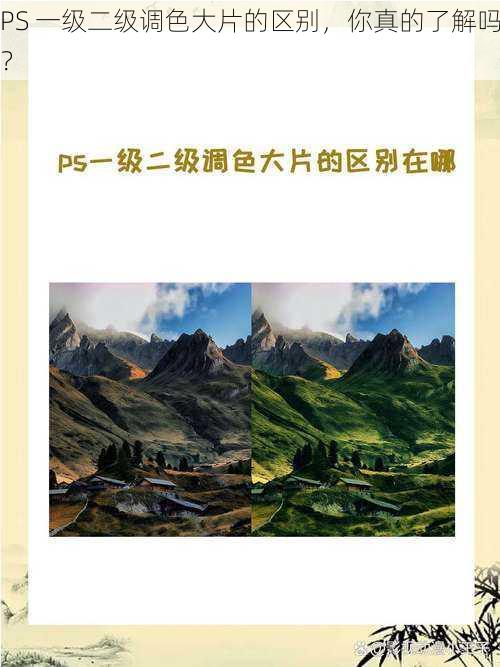 PS 一级二级调色大片的区别,你真的了解吗?
